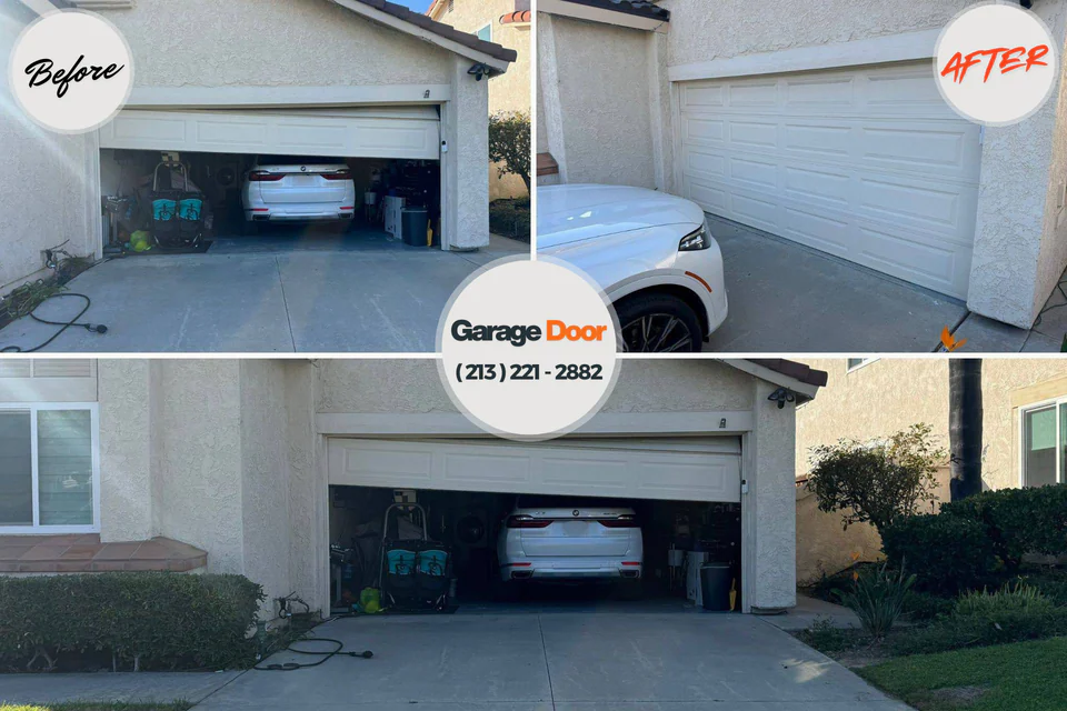 Before and after: garage door repair Waynesboro, MS